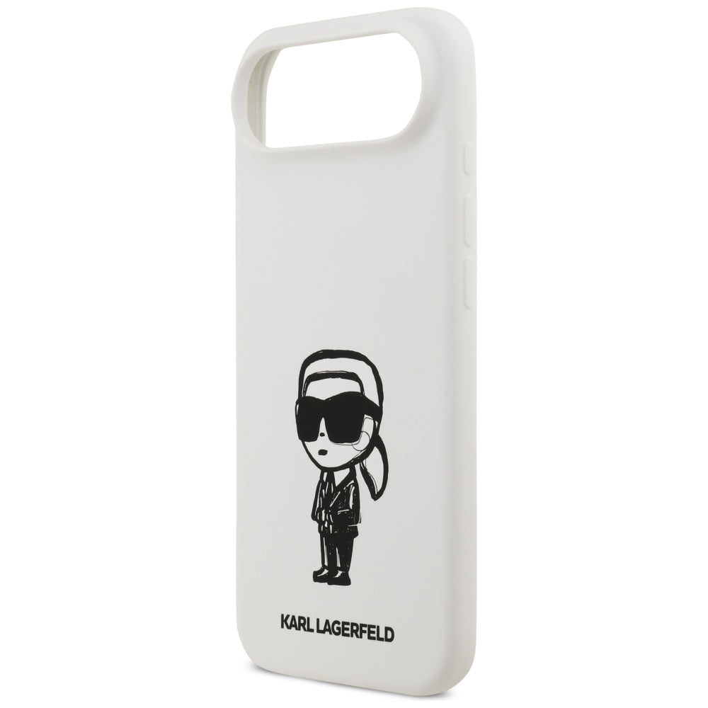Case for Apple iPhone 17 Air, Karl Lagerfeld, Sketch and Logo Karl, White