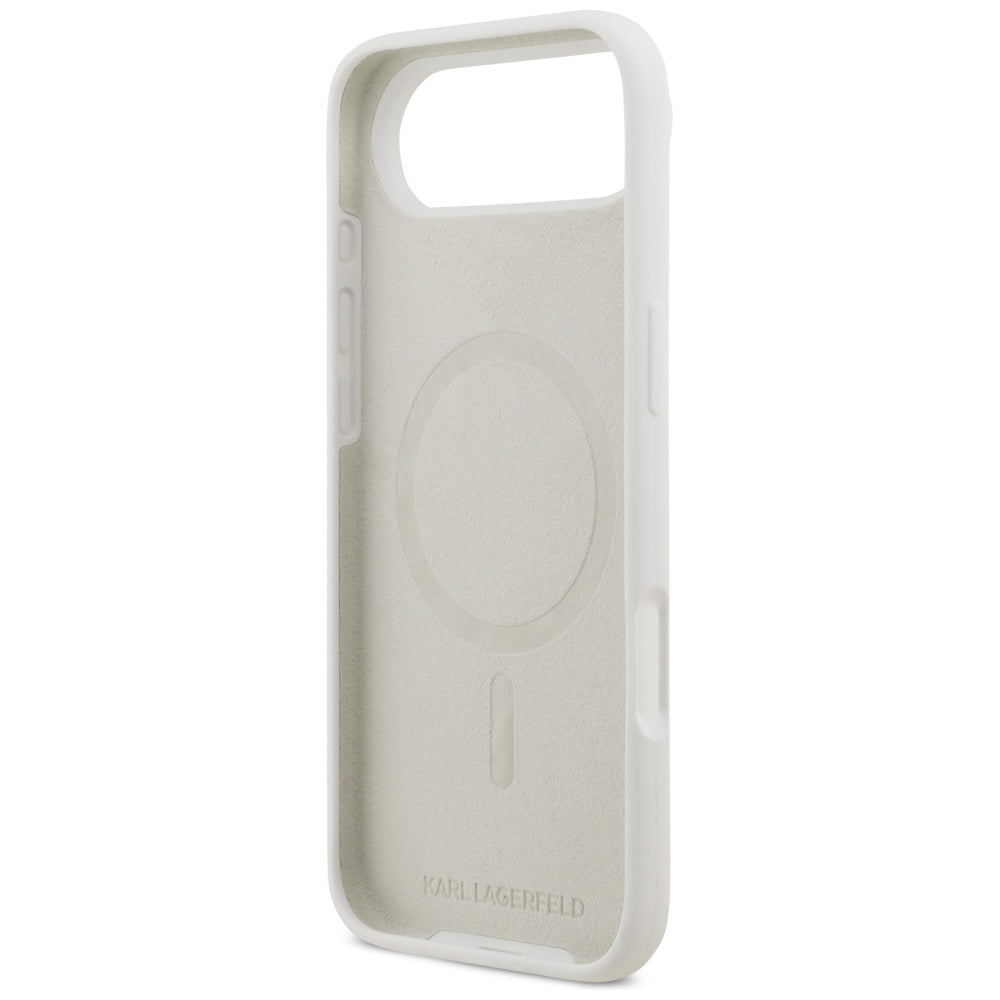 Case for Apple iPhone 17 Air, Karl Lagerfeld, Sketch and Logo Karl, White