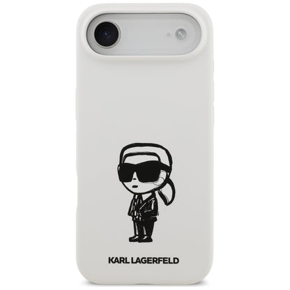Case for Apple iPhone 17 Air, Karl Lagerfeld, Sketch and Logo Karl, White