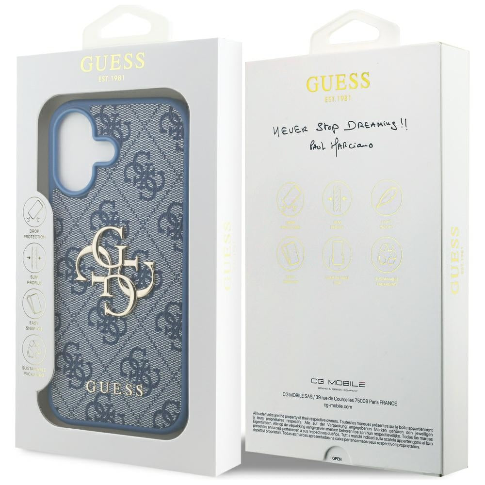 Θήκη για Apple iPhone 17, Guess, 4G Big Logo, Μπλε