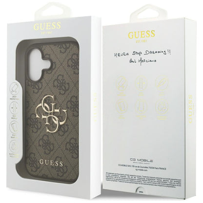 Θήκη για Apple iPhone 17, Guess, 4G Big Logo, Καφέ