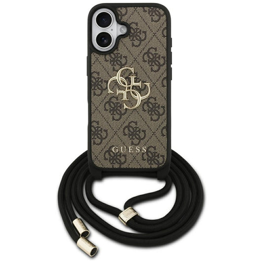 Θήκη για Apple iPhone 17, Guess, 4G CBDY Big Logo with Cord Strap, Καφέ