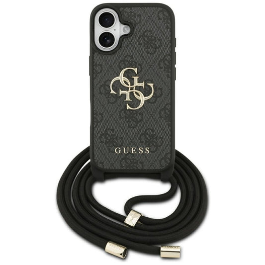 Θήκη για Apple iPhone 17, Guess, 4G CBDY Big Logo with Cord Strap, Μαύρη