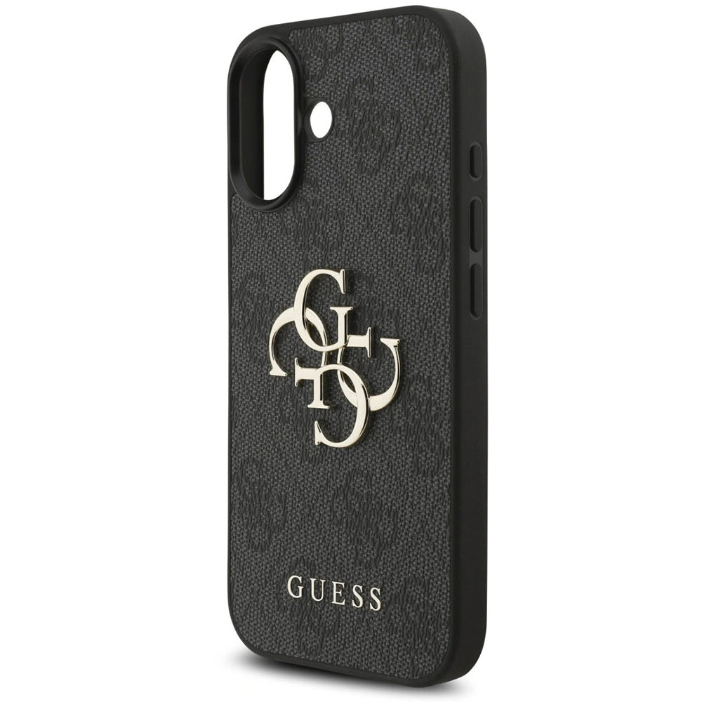 Θήκη για Apple iPhone 17, Guess, 4G Classic Logo με Λουράκι, Μαύρη