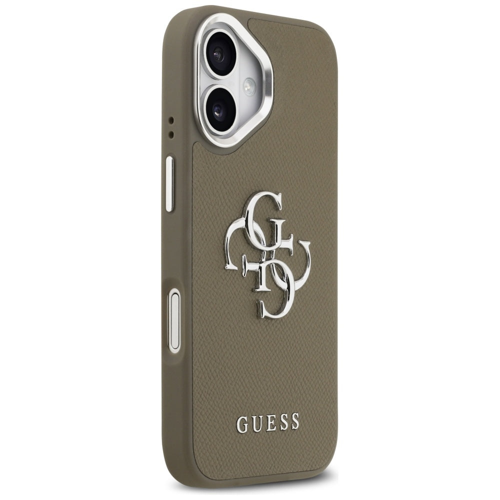 Θήκη για Apple iPhone 17, Guess, 4G Grained Big And Classic Logo, Καφέ Ασημί