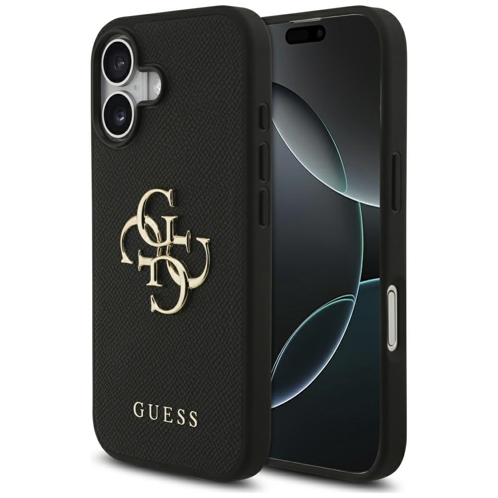 Θήκη για Apple iPhone 17, Guess, 4G Grained Big and Classic Logo, Μαύρη