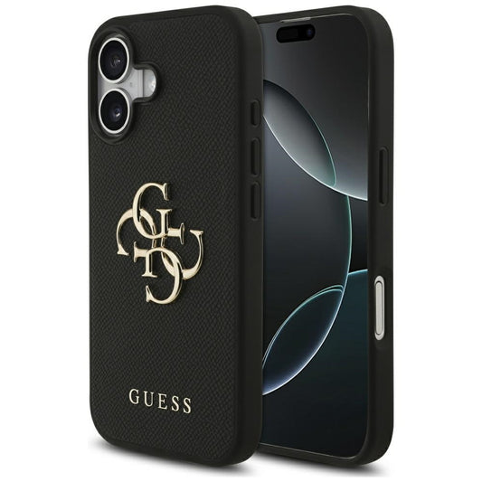 Θήκη για Apple iPhone 17, Guess, 4G Grained Big and Classic Logo, Μαύρη