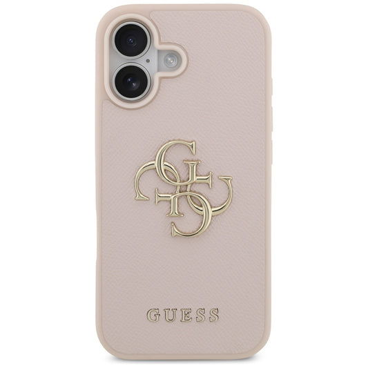 Θήκη για Apple iPhone 17, Guess, 4G Grained Big and Classic Logo, Ροζ