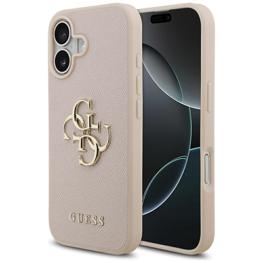 Θήκη για Apple iPhone 17, Guess, 4G Grained Big and Classic Logo, Ροζ