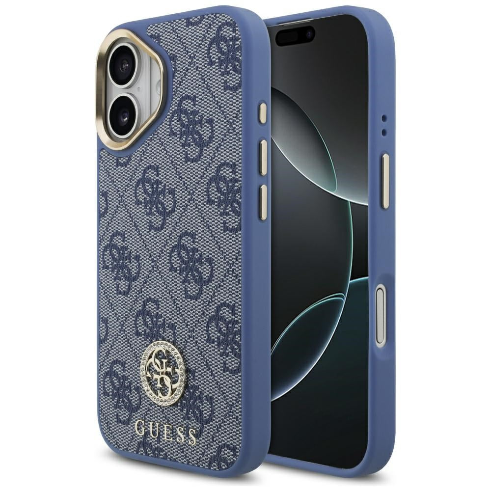 Θήκη για Apple iPhone 17, Guess, 4G Strass Logo, Μπλε
