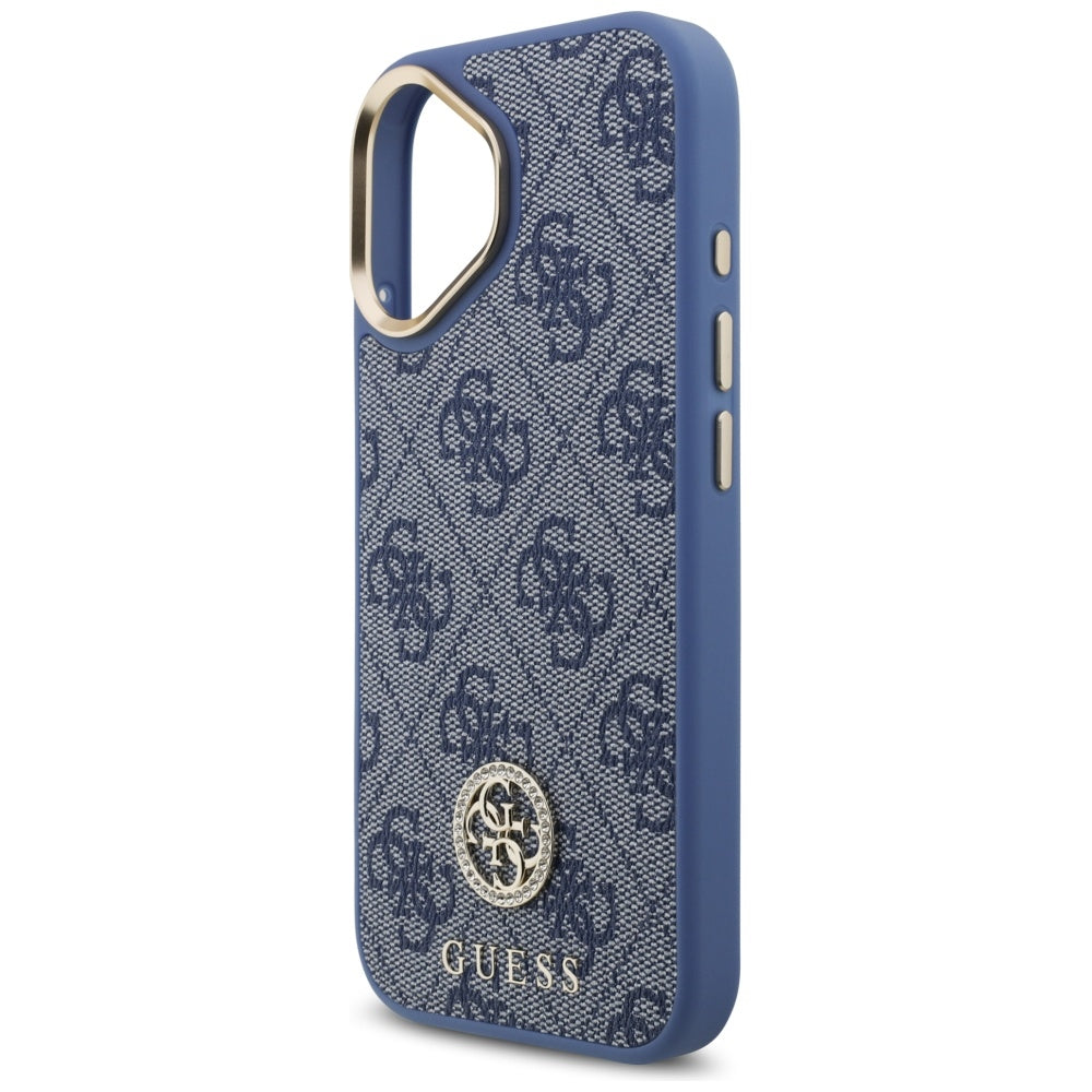Θήκη για Apple iPhone 17, Guess, 4G Strass Logo, Μπλε
