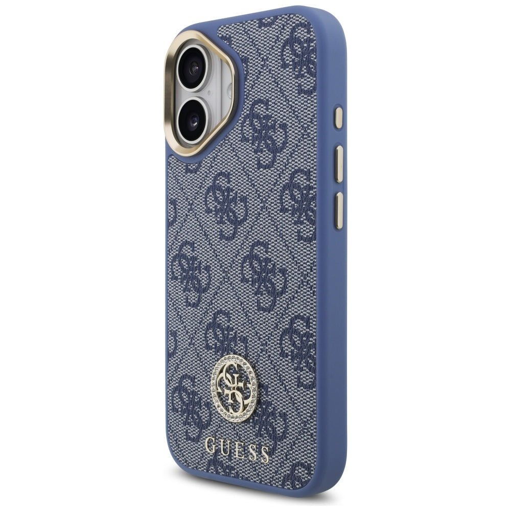 Θήκη για Apple iPhone 17, Guess, 4G Strass Logo, Μπλε