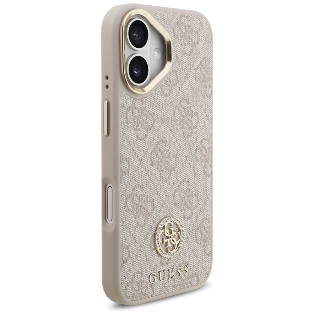 Case for Apple iPhone 17, Guess, 4G Strass Logo and Big Strap, Pink