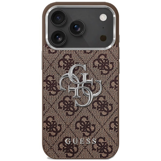 Θήκη για Apple iPhone 17, Guess, Big 4G Logo Classic, Καφέ Ασημί