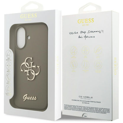 Θήκη για Apple iPhone 17, Guess, Big 4G Script, Καφέ