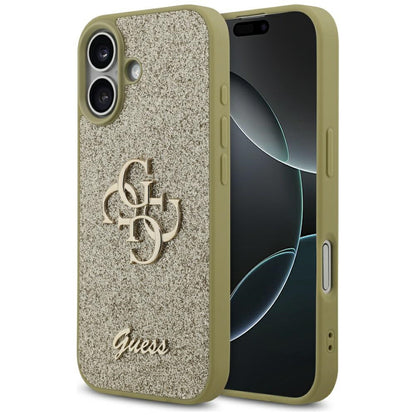 Θήκη για Apple iPhone 17, Guess, Fixed Glitter Big 4G, Χρυσή