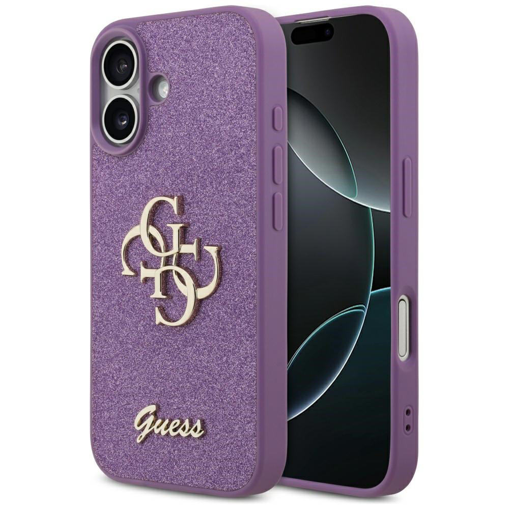 Case for Apple iPhone 17, Guess, Fixed Glitter Big 4G, Purple