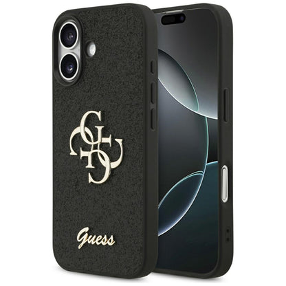 Θήκη για Apple iPhone 17, Guess, Fixed Glitter Big 4G, Μαύρη