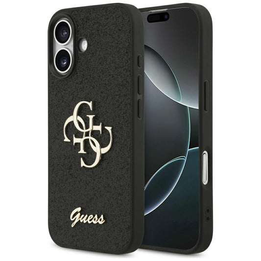 Θήκη για Apple iPhone 17, Guess, Fixed Glitter Big 4G, Μαύρη