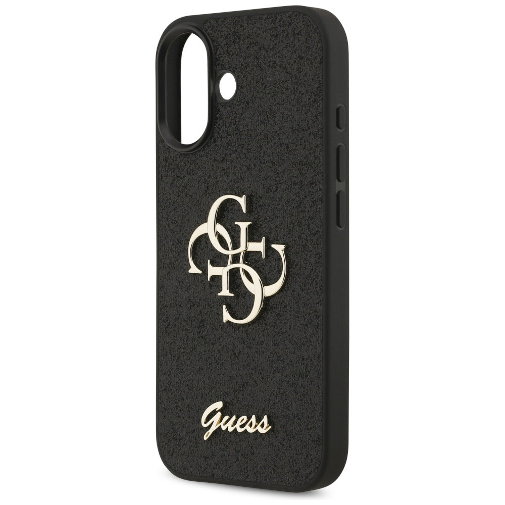 Θήκη για Apple iPhone 17, Guess, Fixed Glitter Big 4G, Μαύρη