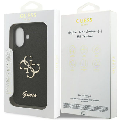 Θήκη για Apple iPhone 17, Guess, Fixed Glitter Big 4G, Μαύρη