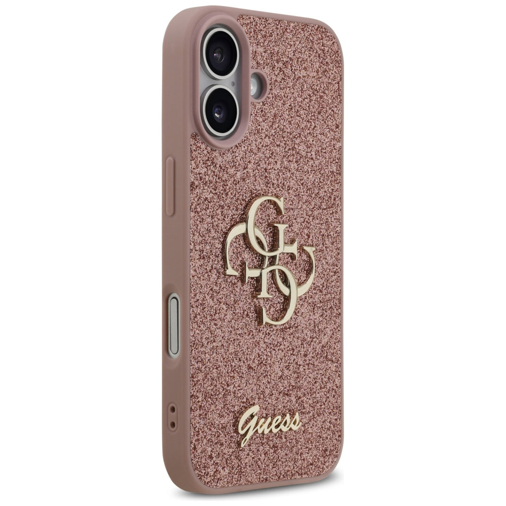 Case for Apple iPhone 17, Guess, Fixed Glitter Big 4G, Pink