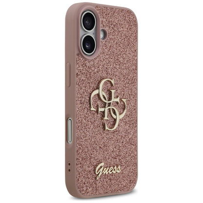 Case for Apple iPhone 17, Guess, Fixed Glitter Big 4G, Pink