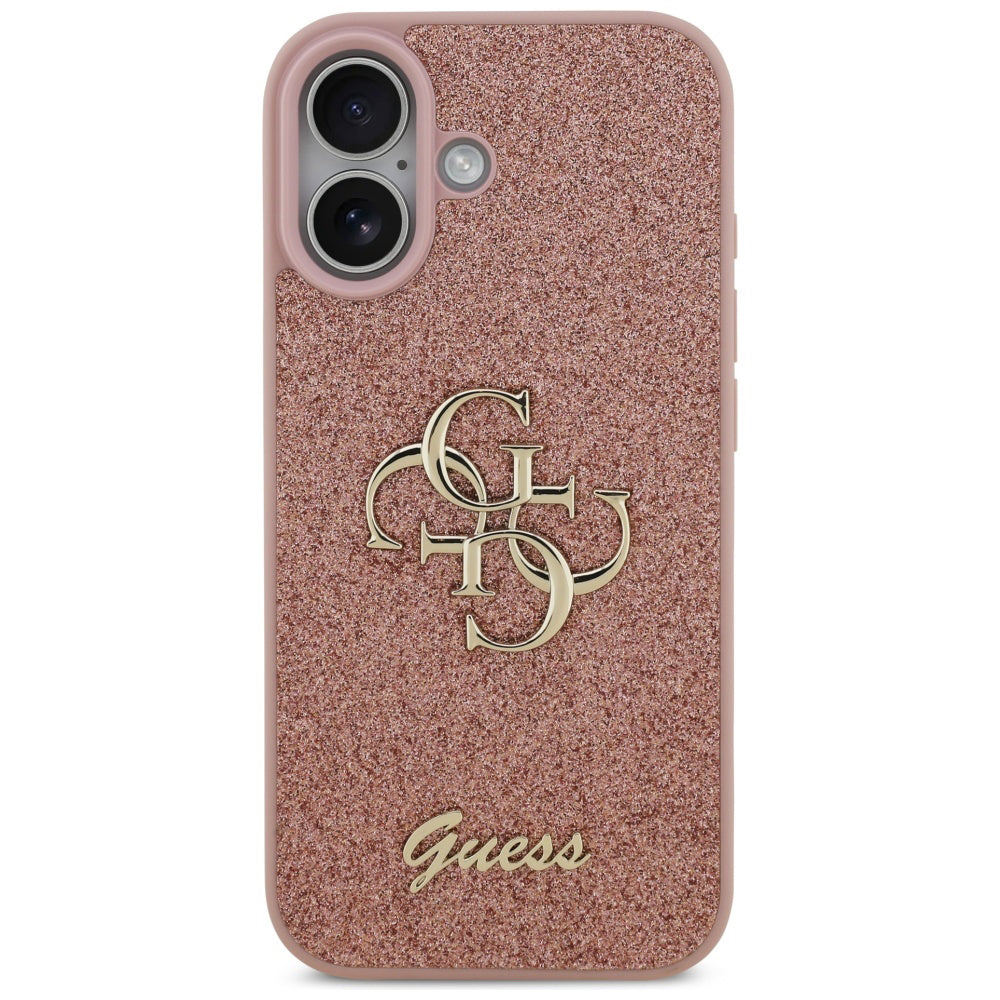 Case for Apple iPhone 17, Guess, Fixed Glitter Big 4G, Pink