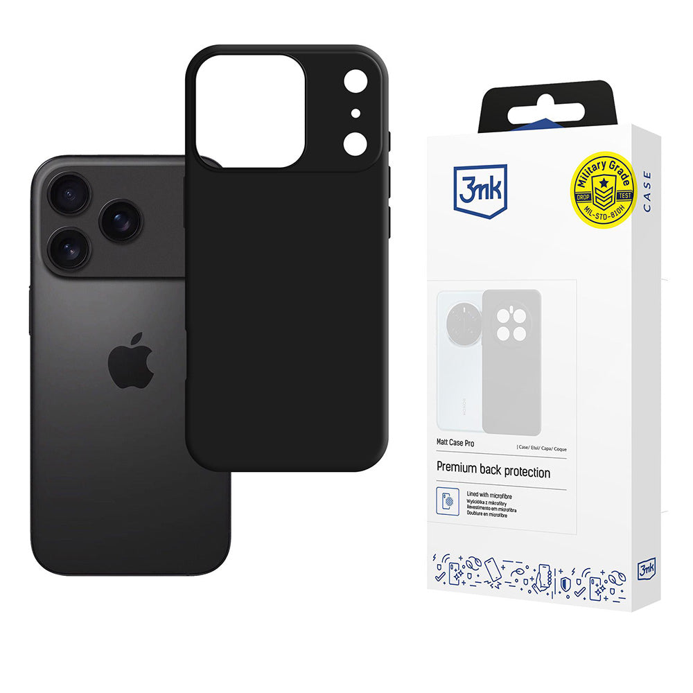 Θήκη για Apple iPhone 17 Pro, 3MK, Matt Pro, Μαύρη