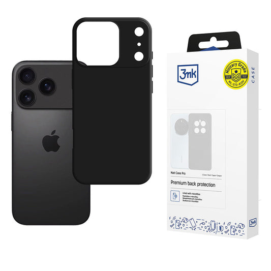 Θήκη για Apple iPhone 17 Pro, 3MK, Matt Pro, Μαύρη