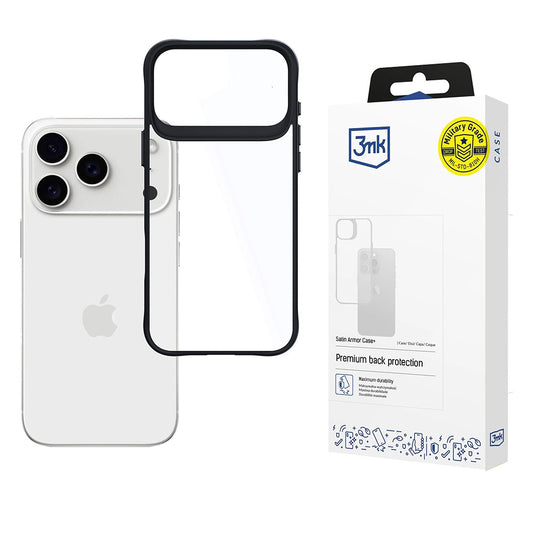 Θήκη για Apple iPhone 17 Pro, 3MK, Satin Armor Case+, Μαύρη