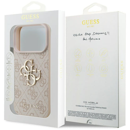 Case for Apple iPhone 17 Pro, Guess, 4G Big Logo, Pink