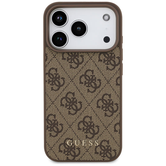 Case for Apple iPhone 17 Pro, Guess, 4G Classic, Brown