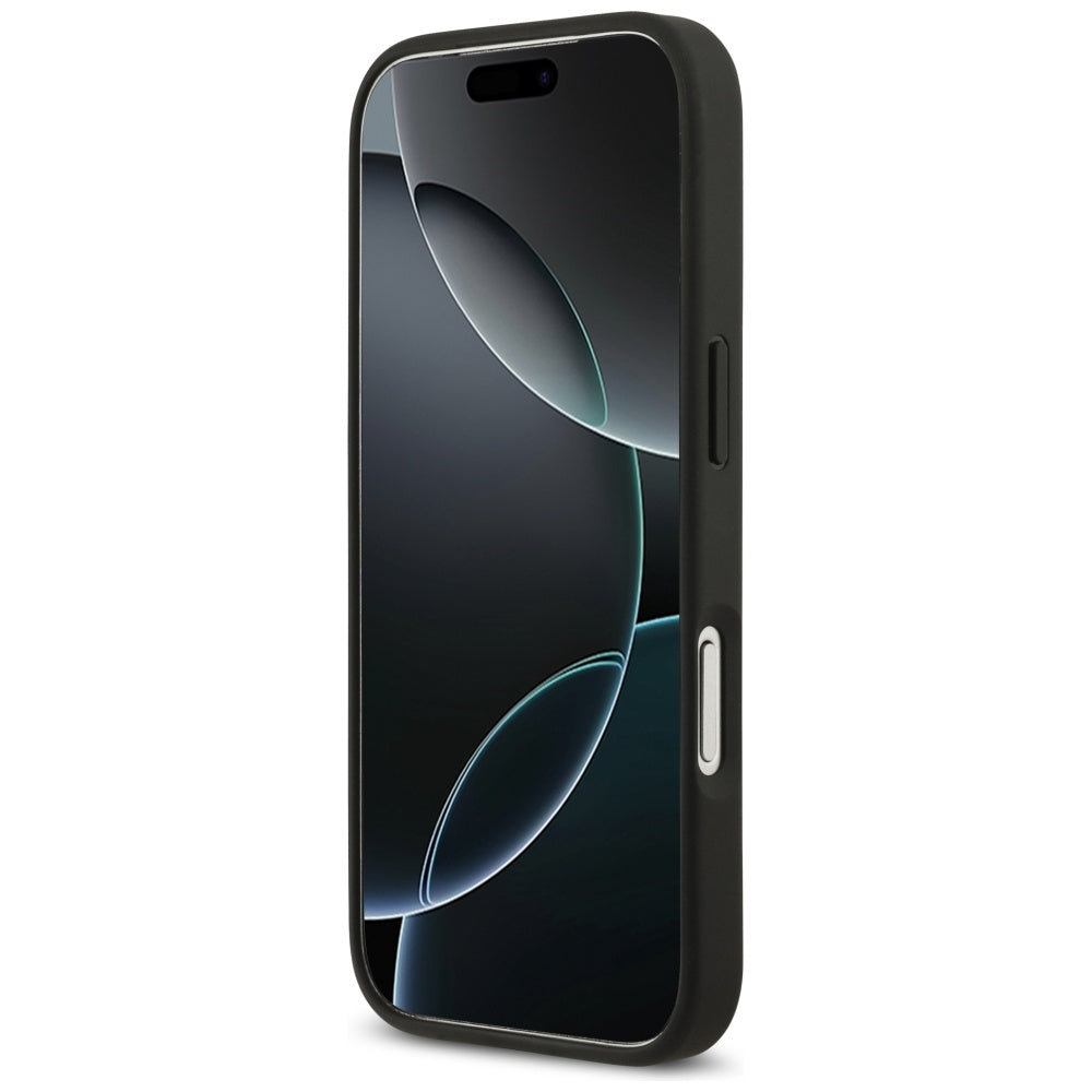 Θήκη για Apple iPhone 17 Pro, Guess, 4G Double Card Triangle, Μαύρη