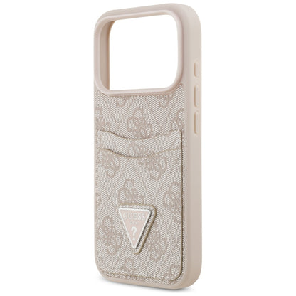 Θήκη για Apple iPhone 17 Pro, Guess, 4G Double Card Triangle, Ροζ