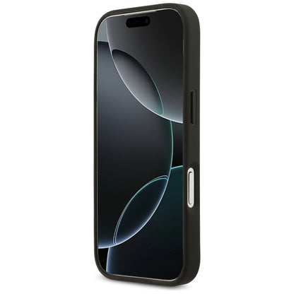 Θήκη για Apple iPhone 17 Pro, Guess, 4G Grained Roses Big Logo, Μαύρη