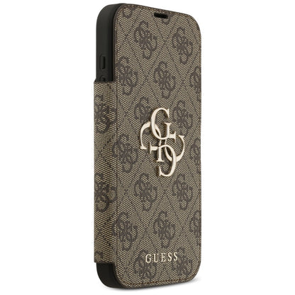 Case for Apple iPhone 17 Pro, Guess, 4G Metal Logo, Brown