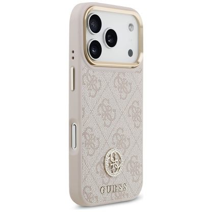 Case for Apple iPhone 17 Pro, Guess, 4G Strass Logo and Big Strap, Pink