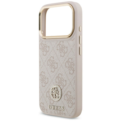 Case for Apple iPhone 17 Pro, Guess, 4G Strass Logo and Big Strap, Pink