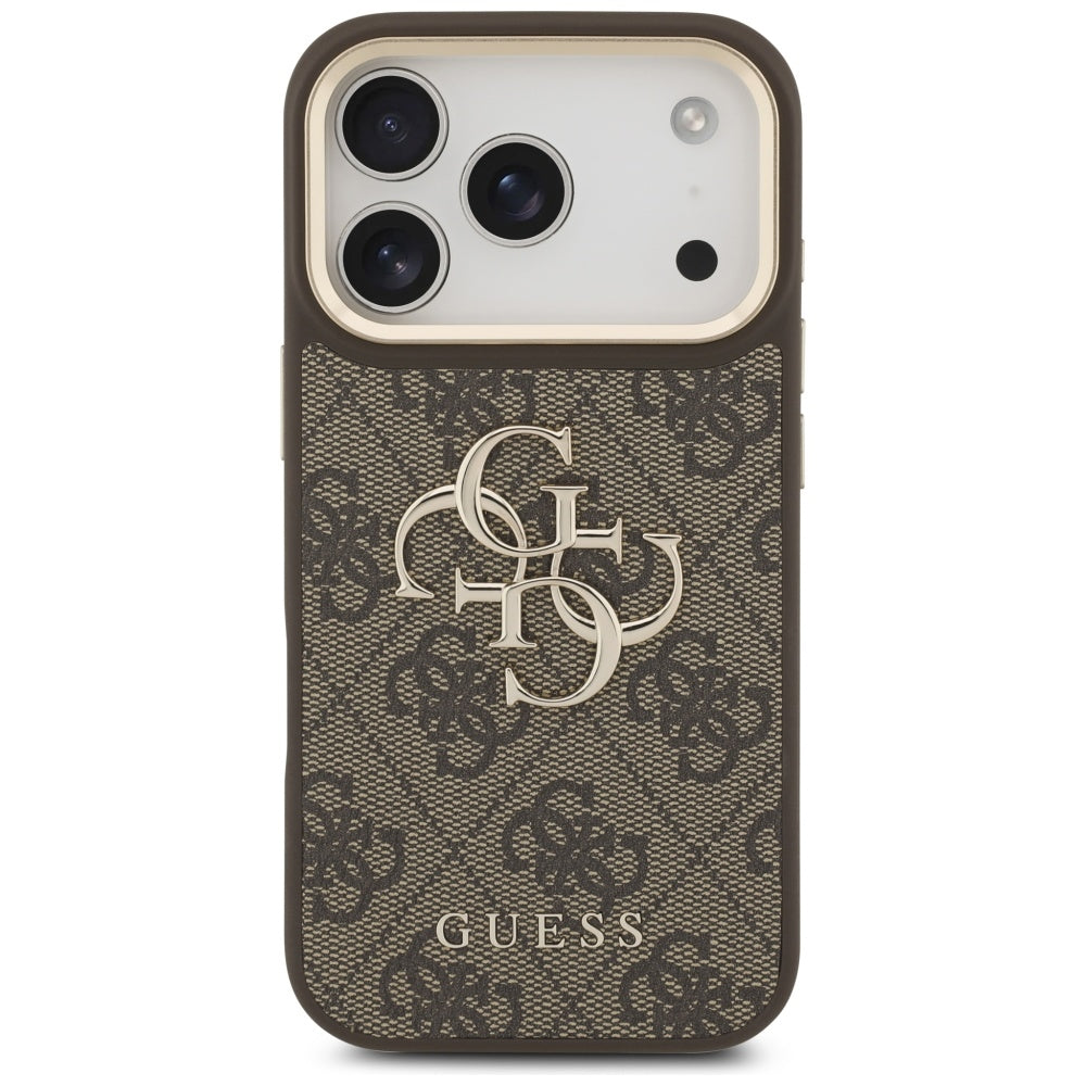 Θήκη για Apple iPhone 17 Pro, Guess, Big 4G Classic Logo with Big Strap, Καφέ