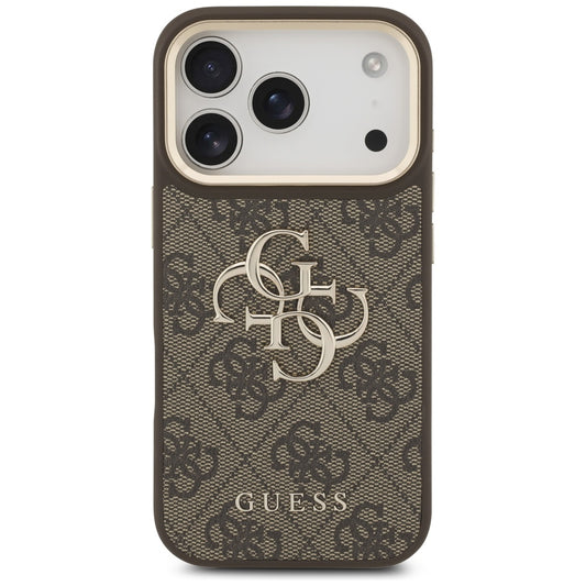 Θήκη για Apple iPhone 17 Pro, Guess, Big 4G Classic Logo with Big Strap, Καφέ