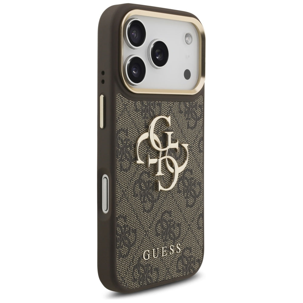 Θήκη για Apple iPhone 17 Pro, Guess, Big 4G Classic Logo with Big Strap, Καφέ