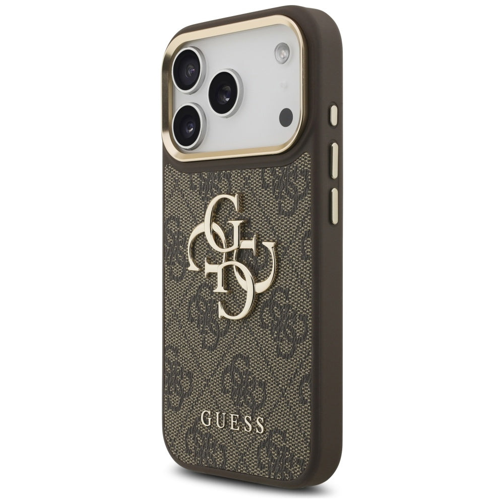 Θήκη για Apple iPhone 17 Pro, Guess, Big 4G Classic Logo with Big Strap, Καφέ