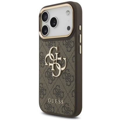 Θήκη για Apple iPhone 17 Pro, Guess, Big 4G Classic Logo with Big Strap, Καφέ