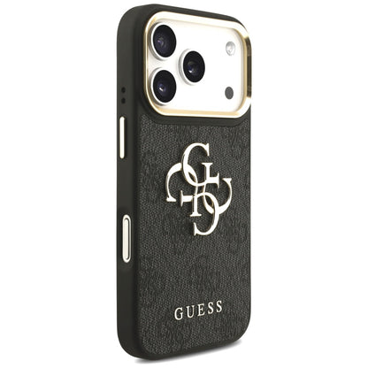 Θήκη για Apple iPhone 17 Pro, Guess, Big 4G Classic Logo with Big Strap, Μαύρη