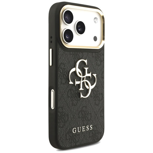Θήκη για Apple iPhone 17 Pro, Guess, Big 4G Classic Logo with Big Strap, Μαύρη