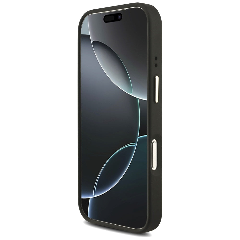 Θήκη για Apple iPhone 17 Pro, Guess, Big 4G Classic Logo with Big Strap, Μαύρη