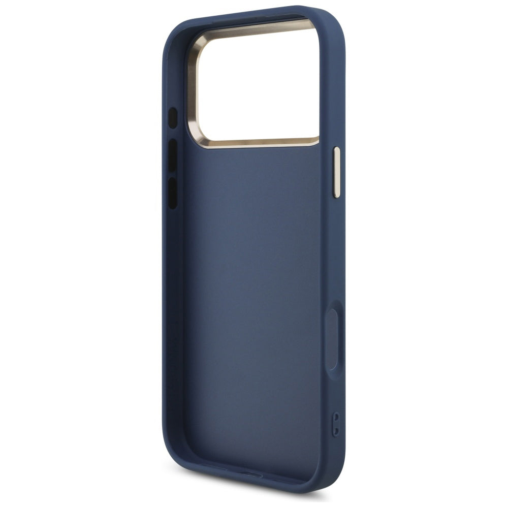 Case for Apple iPhone 17 Pro, Guess, Big 4G Logo Classic, Golden Blue