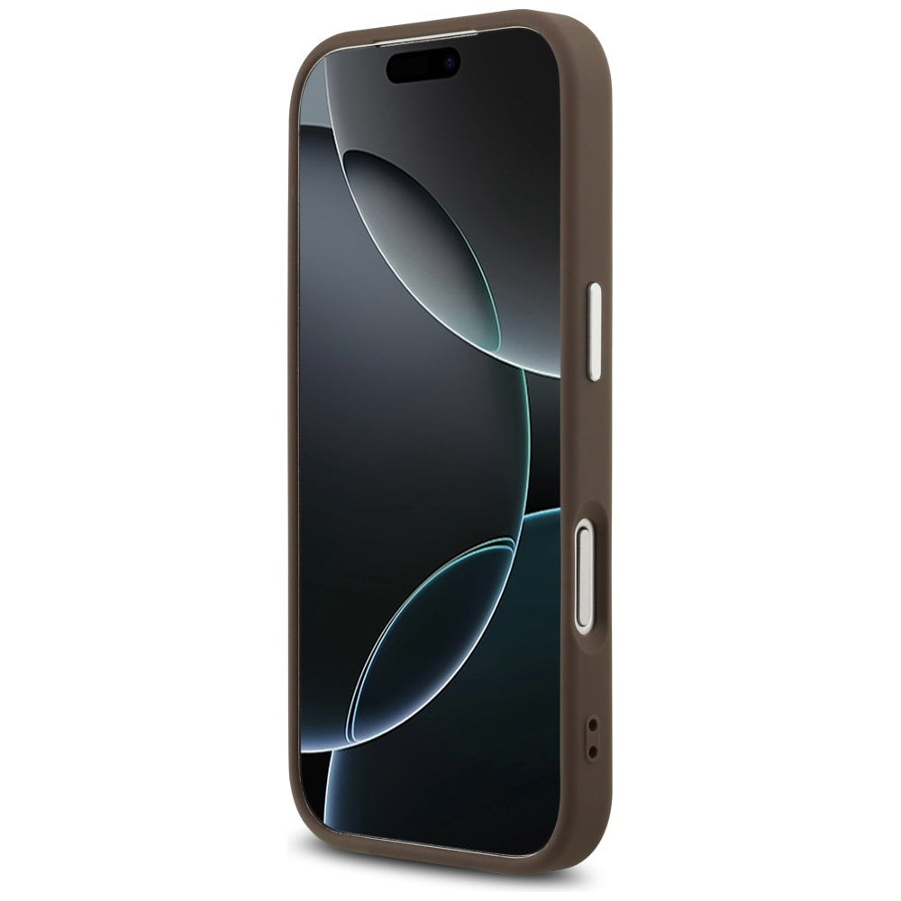 Case for Apple iPhone 17 Pro, Guess, Big 4G Logo Classic, Silver Brown