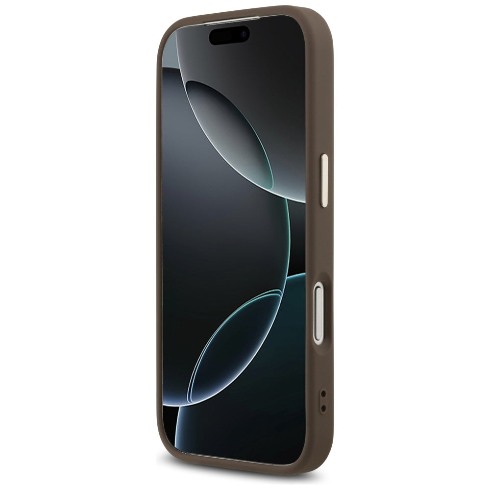 Case for Apple iPhone 17 Pro, Guess, Big 4G Logo Classic, Golden Brown